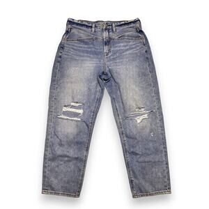 American Eagle Mom Jeans X-Short Light Vintage Wash Jeans Size 8